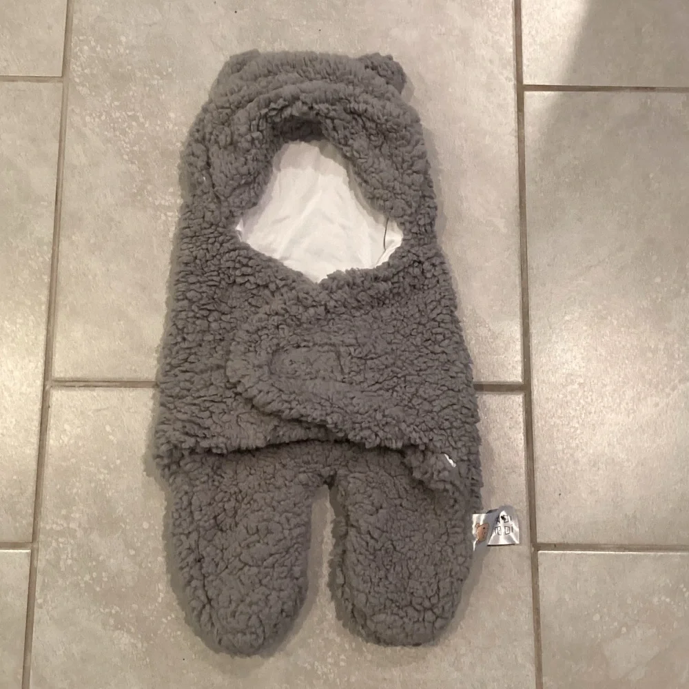 Adorable Gray Bear Cuddle Wrap